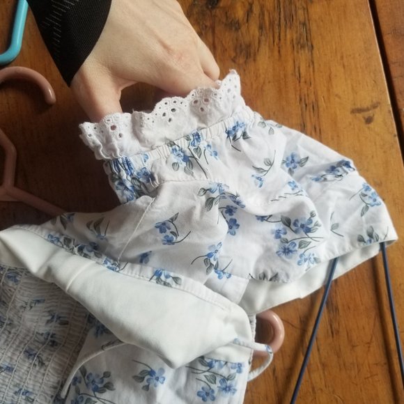 Cotton cropped floral corset top - Picture 8 of 8